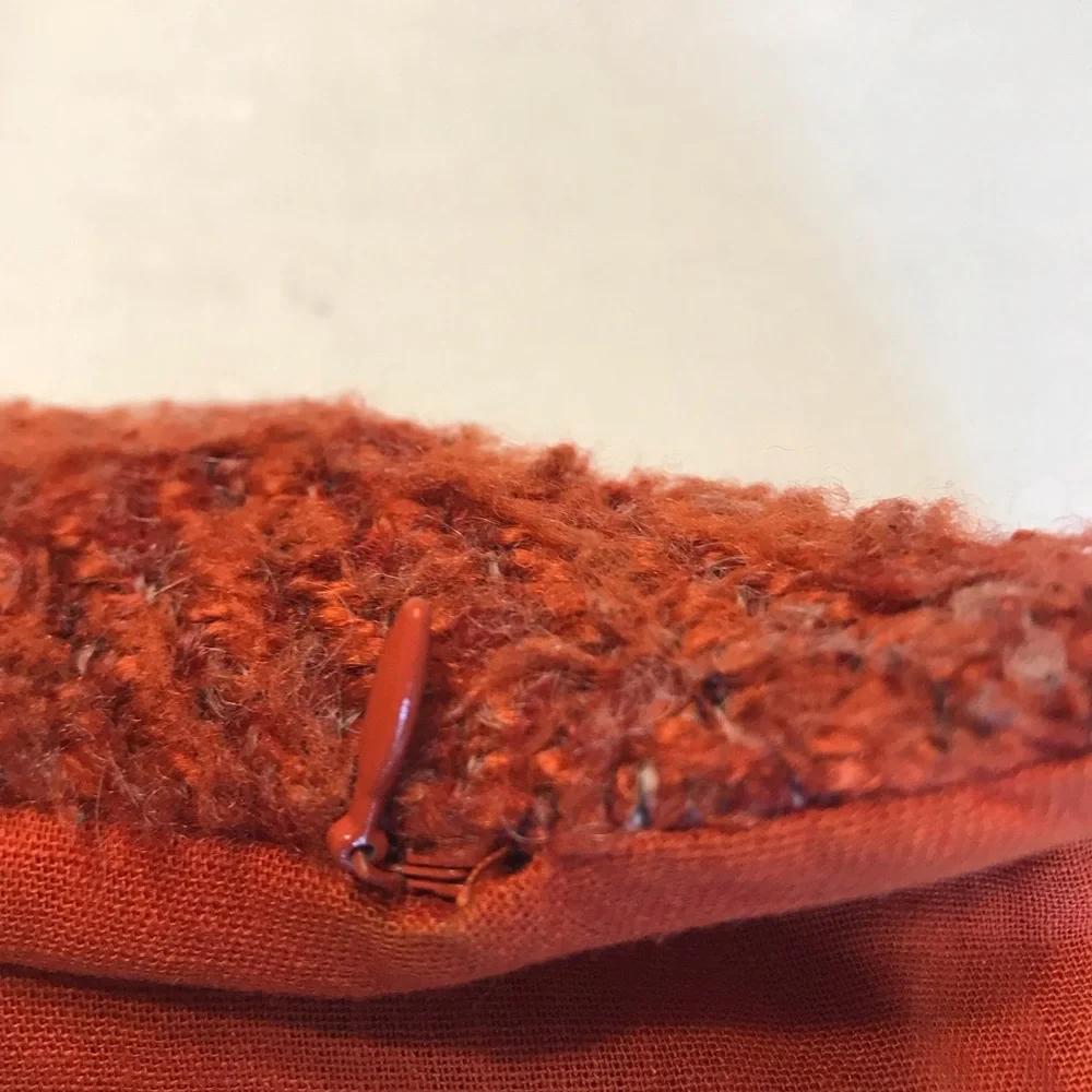 Lot of 2 West Elm pillow covers rust marled size 18x18